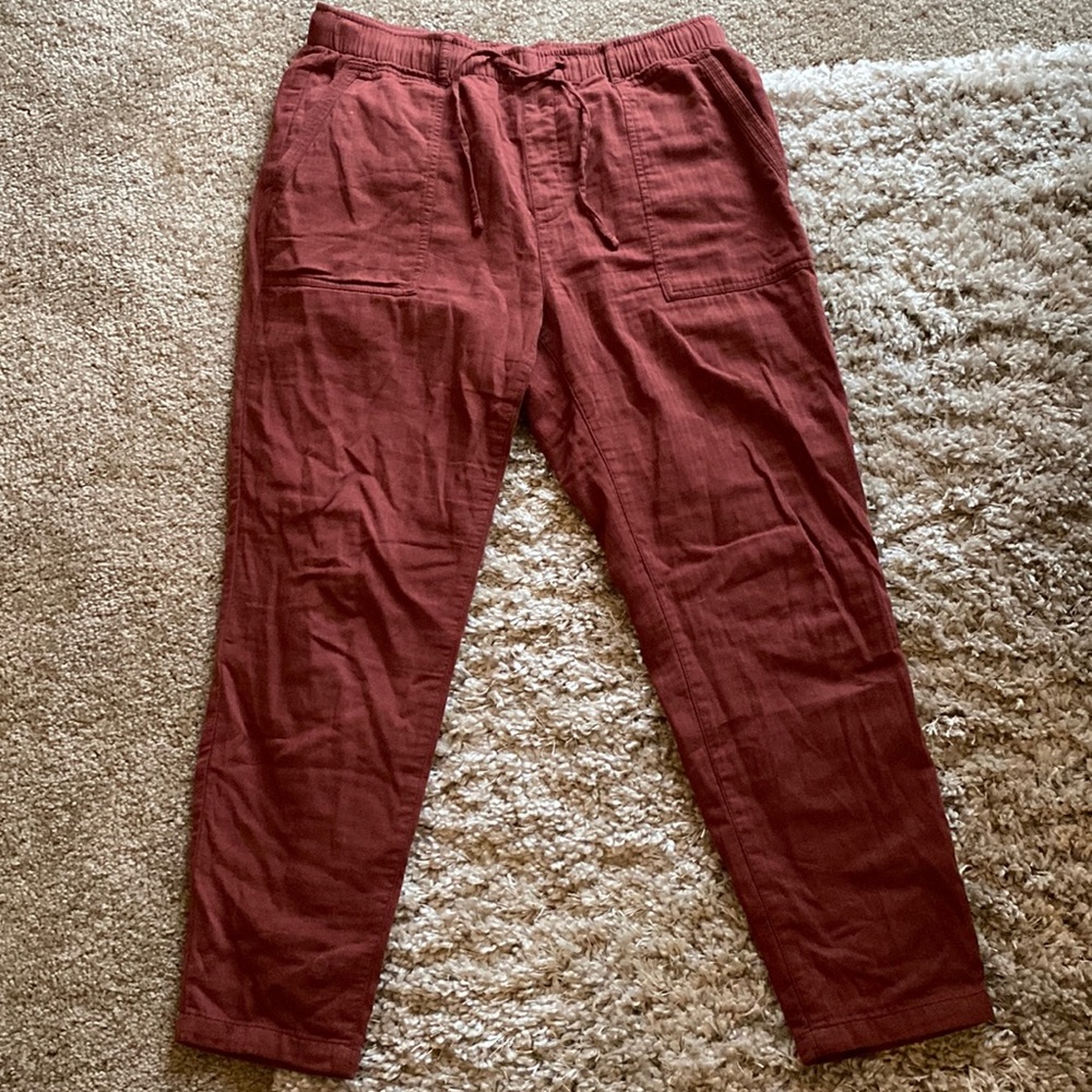 Old Navy Women's Straight Leg Pants - Rust Red